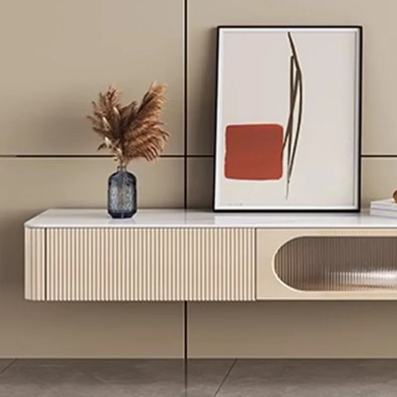 التلفزيون الأبيض حامل تلفاز غرفة المعيشة طاولات القهوة خزانة جانبية تلفزيون الدعامات الأساسية Lowboard Meuble Tv Suspendu Sofaset الأثاث