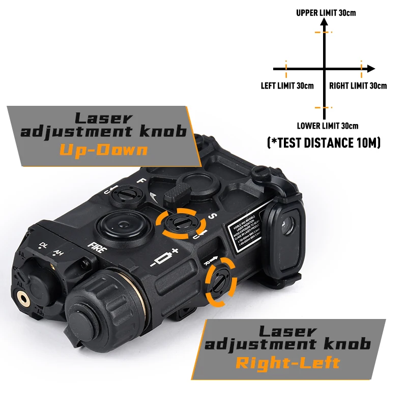 Tactical OGL White LED Flashlight Eotec Ogl Airsoft Nylon Indicator Constant on Hunting Flashlight No Laser Fit 20MM Picatinny image 3