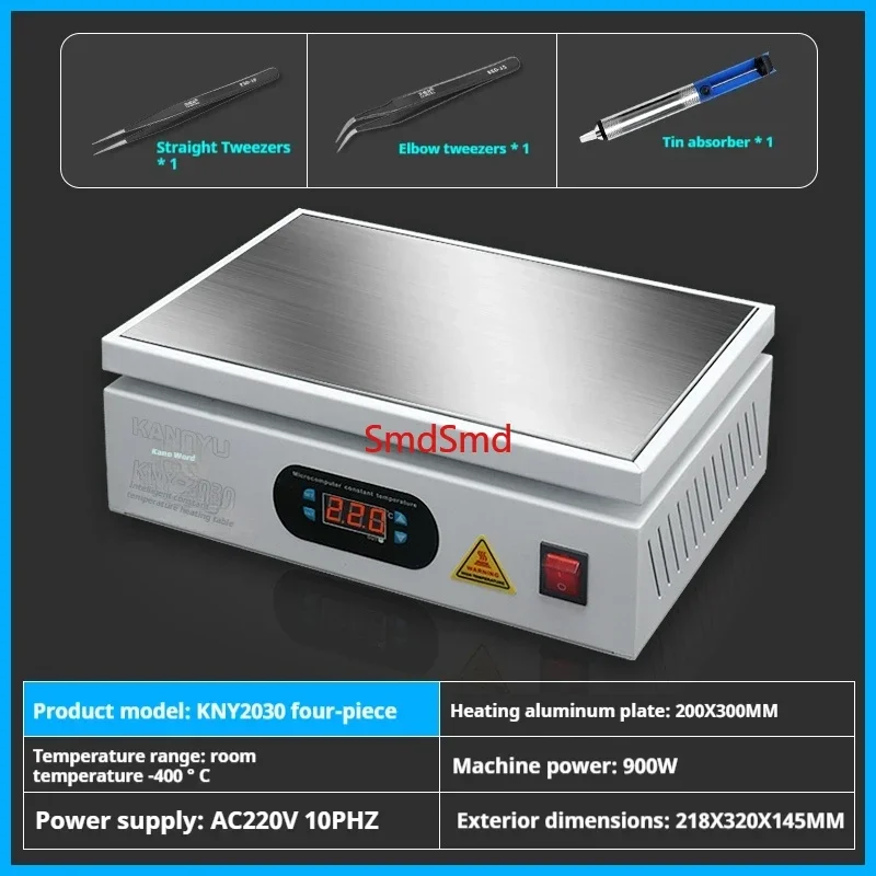 2030 Constant Temperature Reflow Soldering Station Digital Preheating Platform Electronic Hot Plate Maintenance Heating Station
