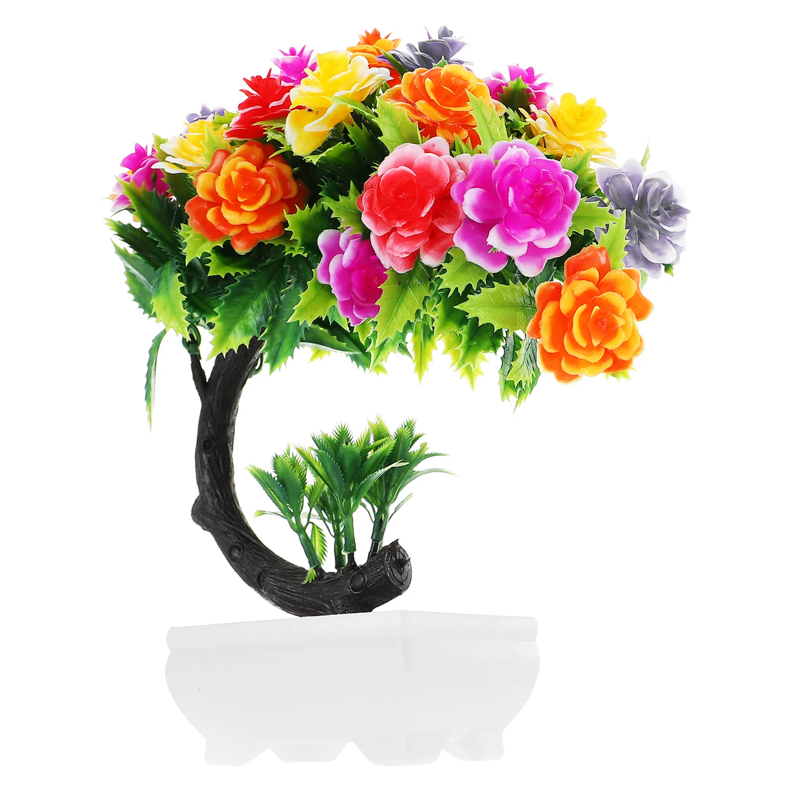 

Peonies Fake Flower Bonsai Artificial Potted Plant Desktop Decor Lifelike Green Tree Ornament Home Office Party Decoration
