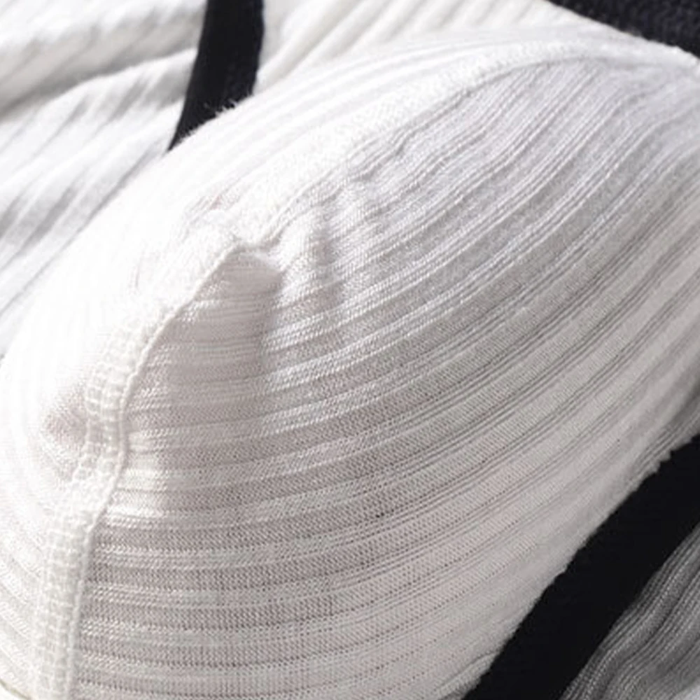 Male Briefs Ribbed Striped Soft Panties Swimwear Underwear Men Breathable Bulge Pouch Underpants Elastic Waist Briefs