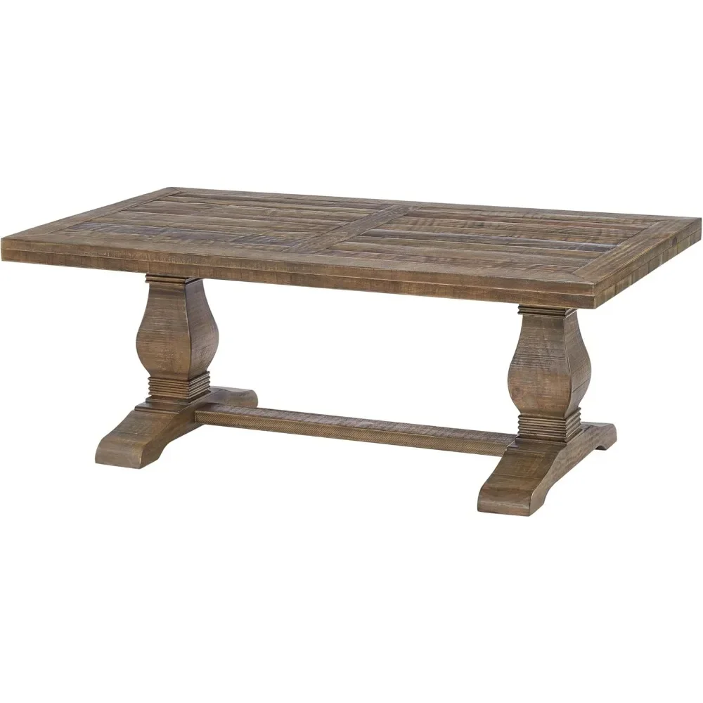 Z Reclaimed Natural Finish Coffee Table Farmhouse Style Living Room Centerpiece Functional Furniture For Home Decor Daily UseZ