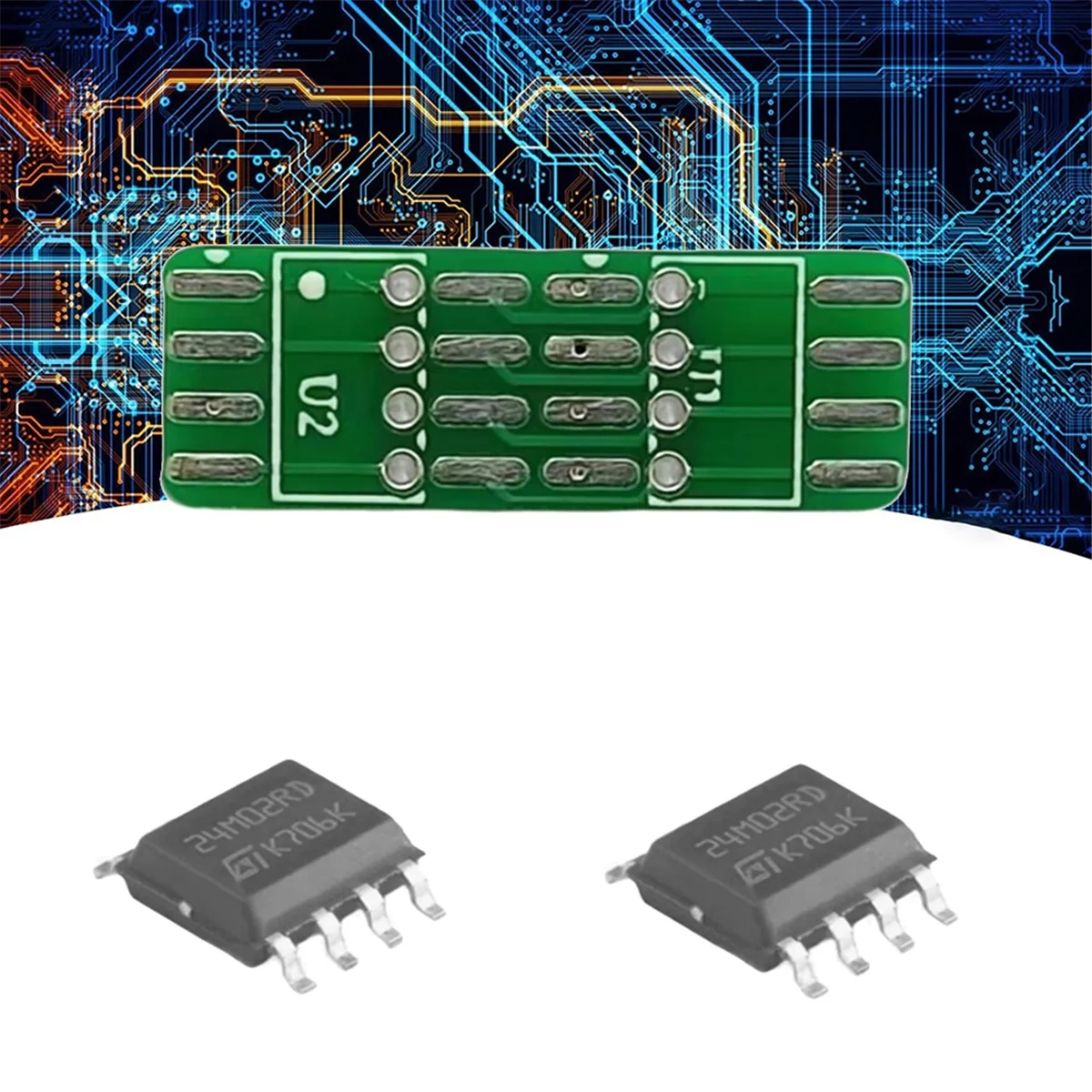 SVFE-g(4M)2x2M Expansion Chip+Expansion Board for Quansheng UVK5 UVK6 Intercom Expansion