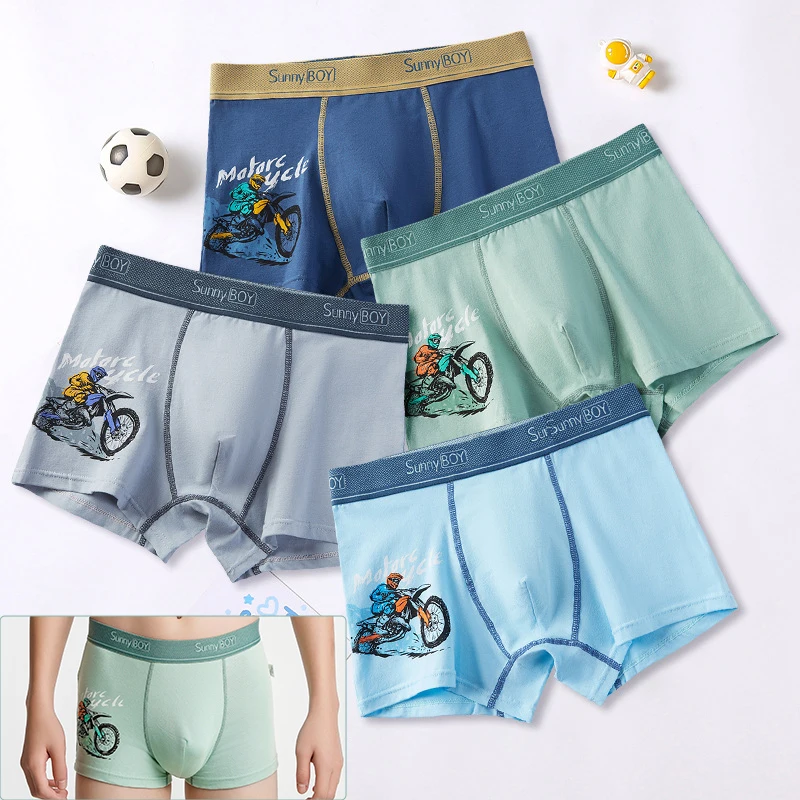 Boys Underwear Kids High Elasticity Cotton Panties Children's Cartoon Car-themed Shorts Briefs Fashion Teen Boy Boxer Underpants