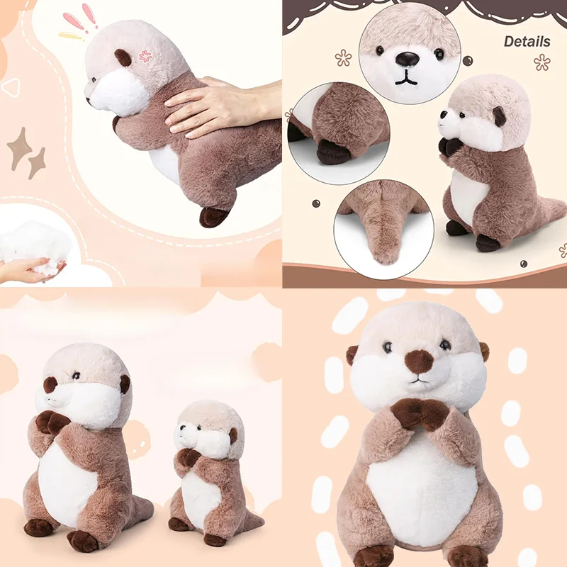 

Cute Otter Plush Soft Plushie Toy Stuffed Animal Birthday Gift for Kids Children Girls Boys 9.8 Inch Sea Otter Stuffed Animals