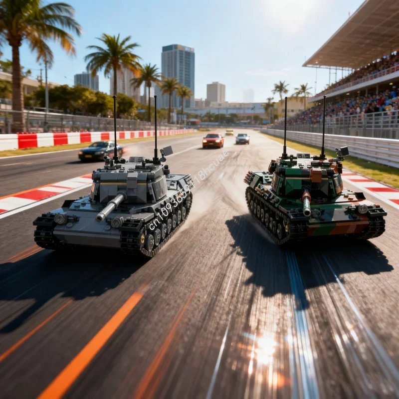 

914 деталей MOC: Сборная модель Leopard 1. Архитектурный конструктор. Сделай сам. Креативный рождественский подарок. Игрушка для развития детей.