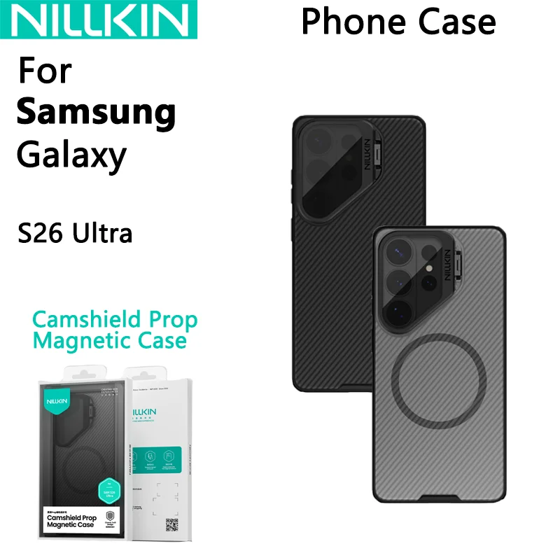 NILLKIN Phone Case For Samsung Galaxy S26 Ultra Camshield Prop Magnetic Case Clear Lens Cover Phone Case Anti-scratch Abrasion