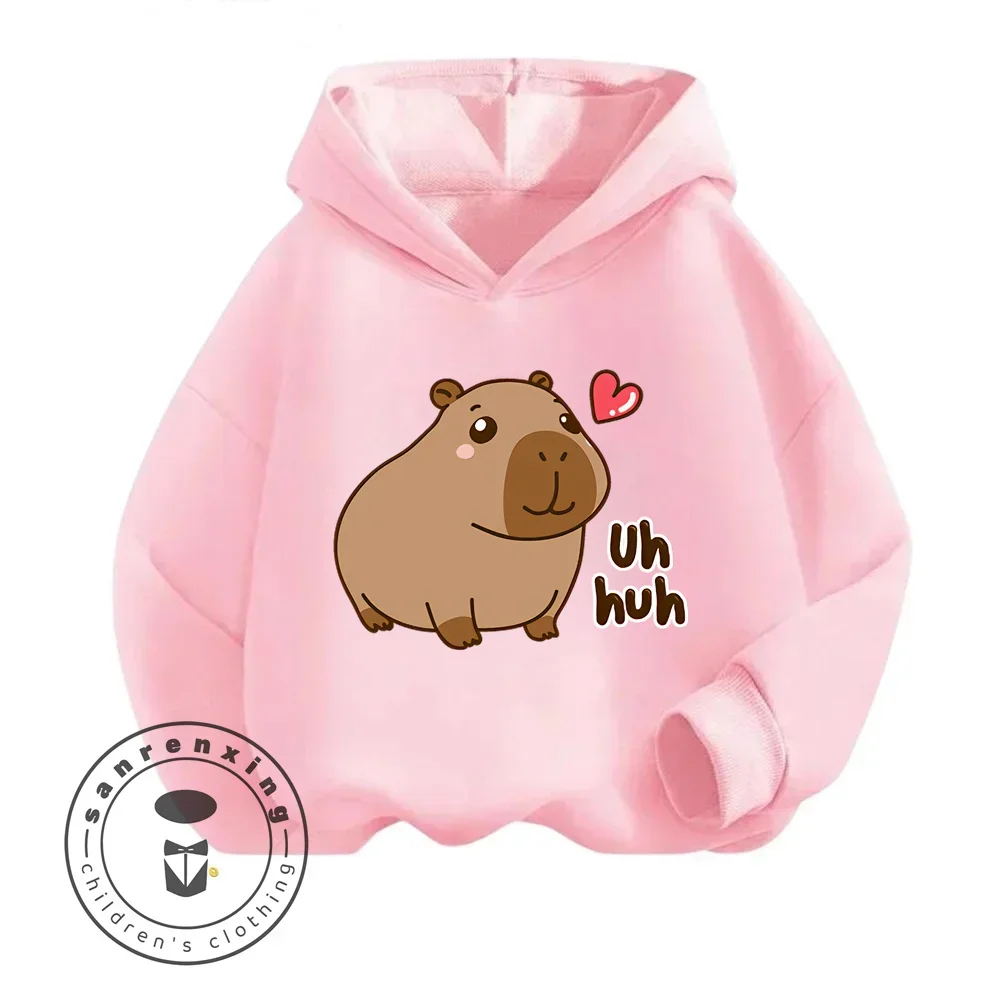 Capybara Cartoon Natural Cotton High Quality Niche Design Exquisite Details Feel Skin Friendly Children\'s Autumn Winter Hoodie