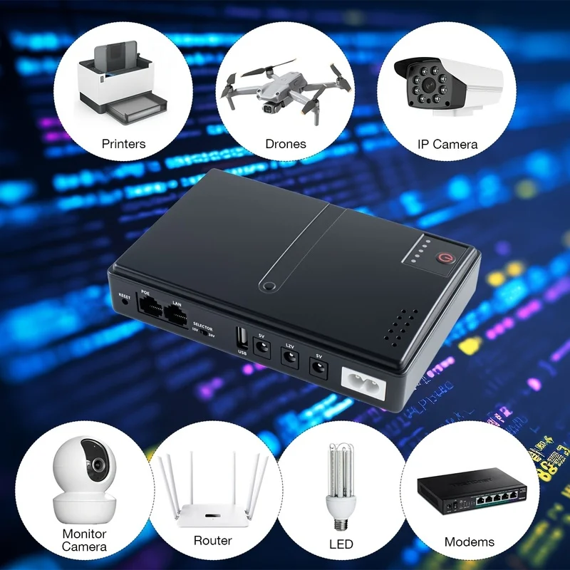 Battery free 5V/9V/12V mini DC UPS uninterruptible power supply, suitable for backup power supply of routers/modems/security cam - view 2