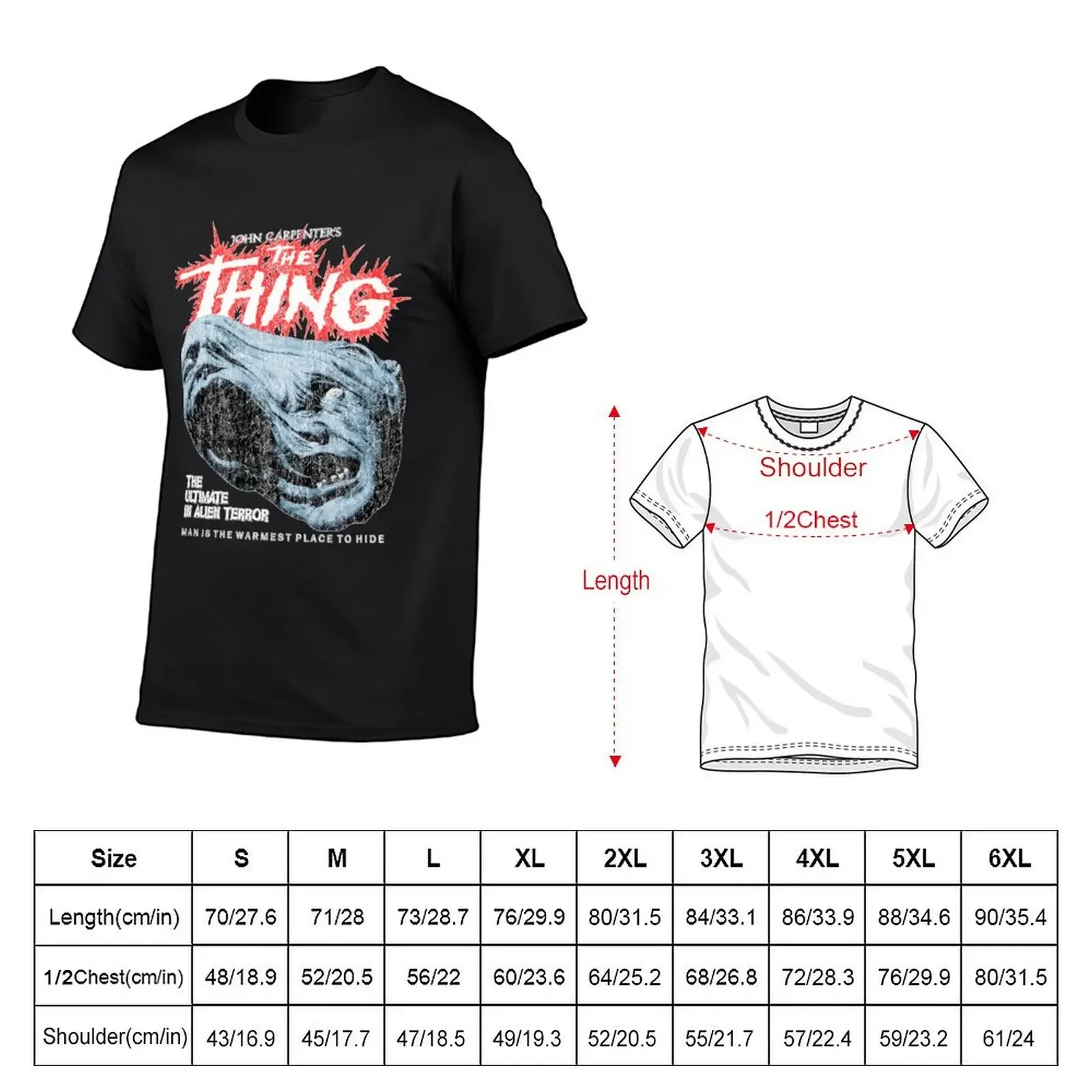 The Thing Distressed John Carpenter Horror Sci Fi T-Shirt plus size tops essential t shirt shirts graphic tee men