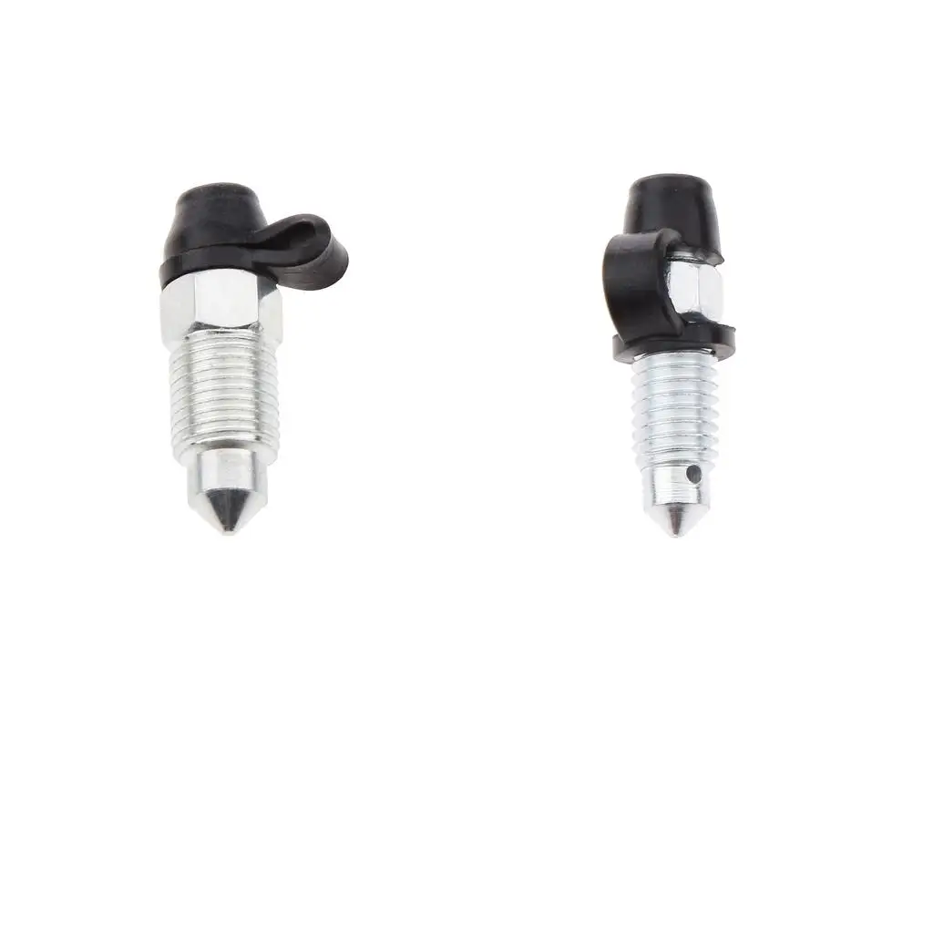 Pair of Motorcycle Brake Caliper Bleed Screw Bolts - Universal