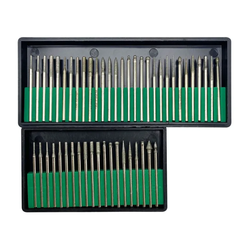 

30 emery needles 2.35mm3.0mm drill needles drilling opening reaming jade grinding lettering engraving grinding head