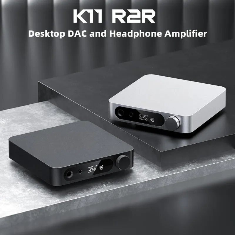 Balanced 4.4mm, RCA, Coaxial, Optical, 1300mW, 384kHz/ K11 R2R DAC and Headphone Amplifier for Home Audio or PC