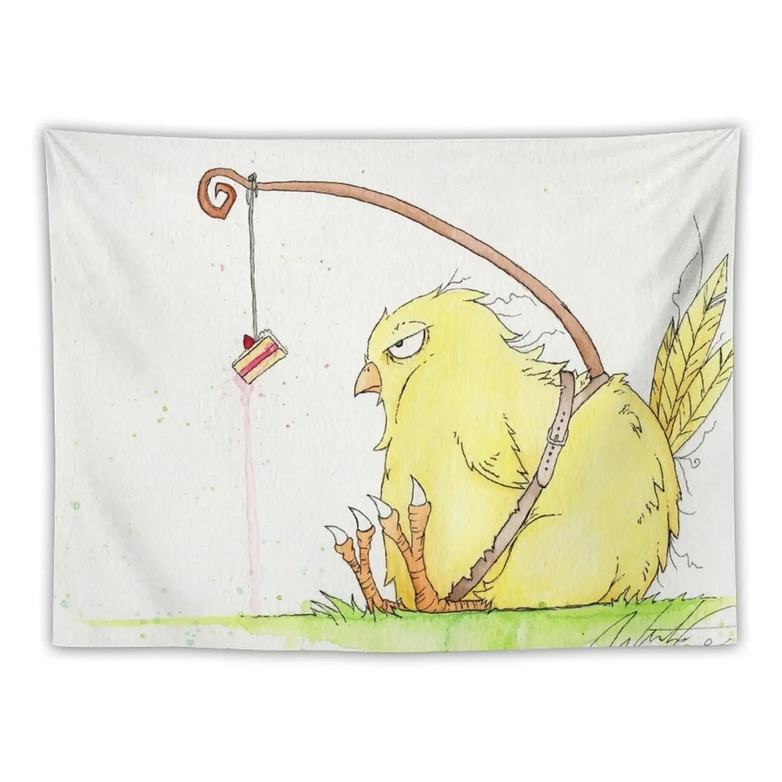 

Chubby Chocobo Tapestry Decorative Wall Murals Aesthetic Room Decor Korean Luxury Living Room Decoration Tapestry