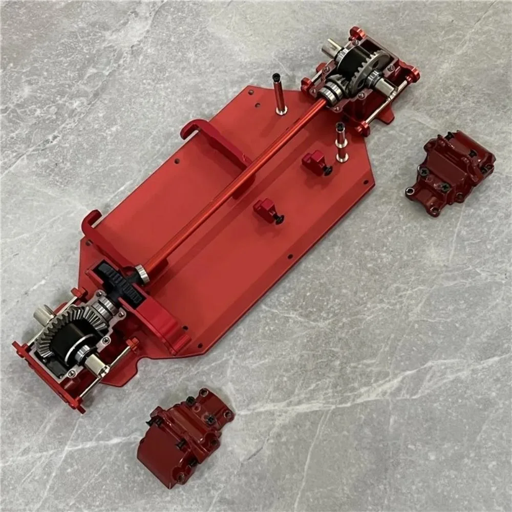 Metal Gear Box Shell Removable Replaceable Differential Housing GearBox Red for Wltoys 144001 144002 144010 124016 124019