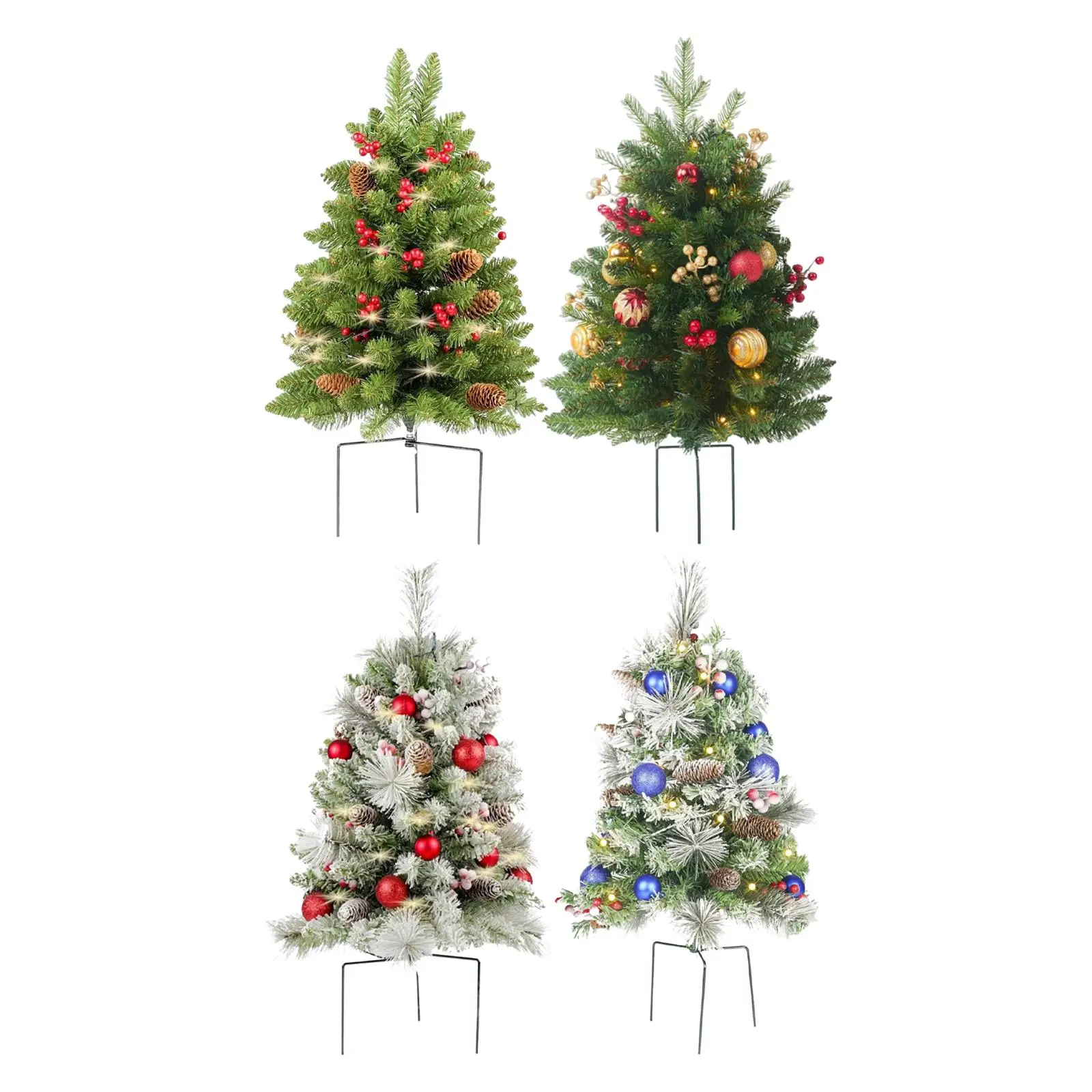 

Artificial Topiary with Ground Stake with Lights Height 29.92 inch Realistic