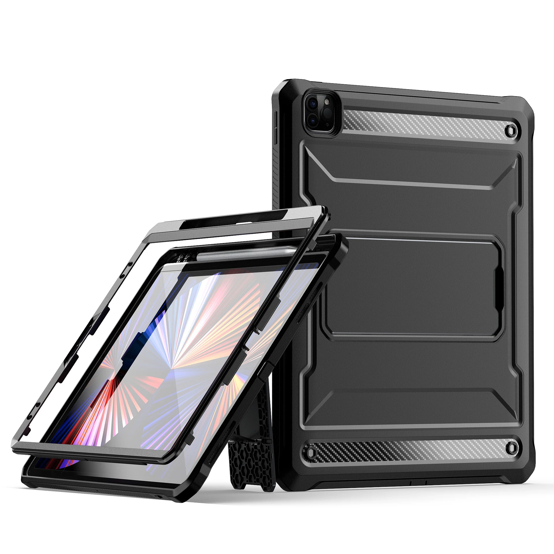 For iPad Case Air 4 5 6 7 8 9 10 Pro Shockproof Tablet Cases 2021 2022 9.7 11 10.9 12.9 inch Stand Cover Full Protection