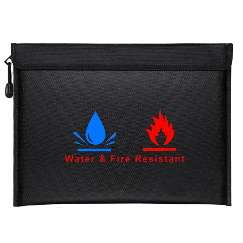 Faraday Bag Fireproof Waterproof Document Bag Signal Blocker Phones Fobs Key Notebooks Storage Pouch RFID Signal Shielding Case