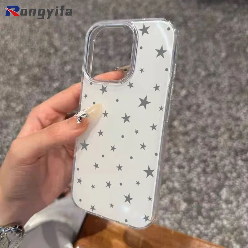 For Samsung Galaxy A57 A56 A53 A52 A52S A51 M56 F56 M06 F06 A55 A54 A50 A50S M40S A30S Phone Case Star Stars Polka Dot Cover