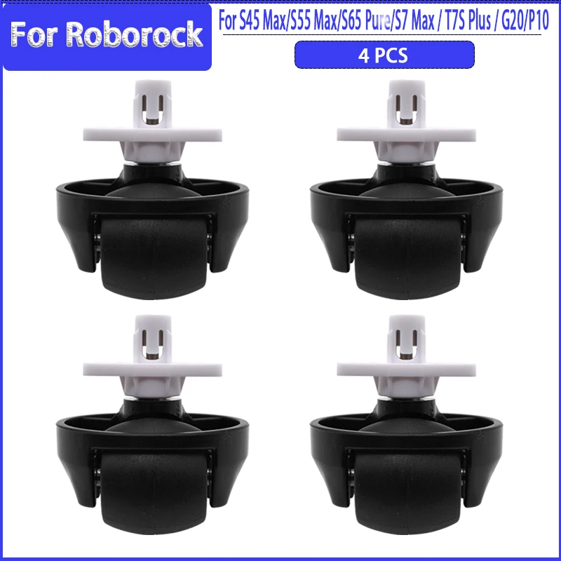 Roda dianteira do rodízio para Xiaomi Roborock S4 /S6 PURE /S5 MAX /S6 MAX V/ E4 /S7 S70 S75/ S8/ P10 Peças de reposição do aspirador