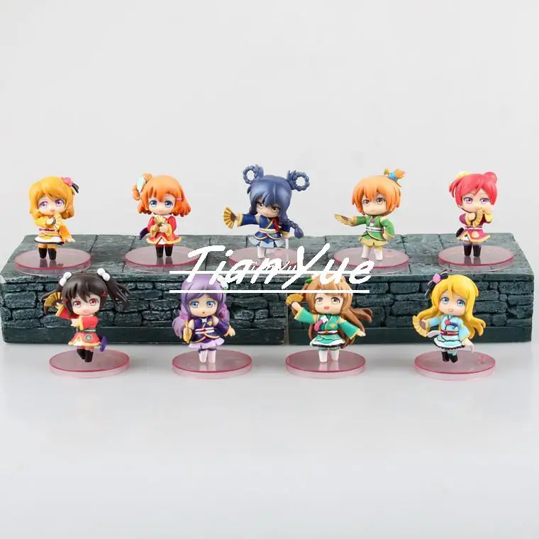 Anime Love Live Natsuiro Egao Jump ! 9pcs/set Kotori Minami Q ver. Figure PVC Figure Collectible Model Toy 6cm