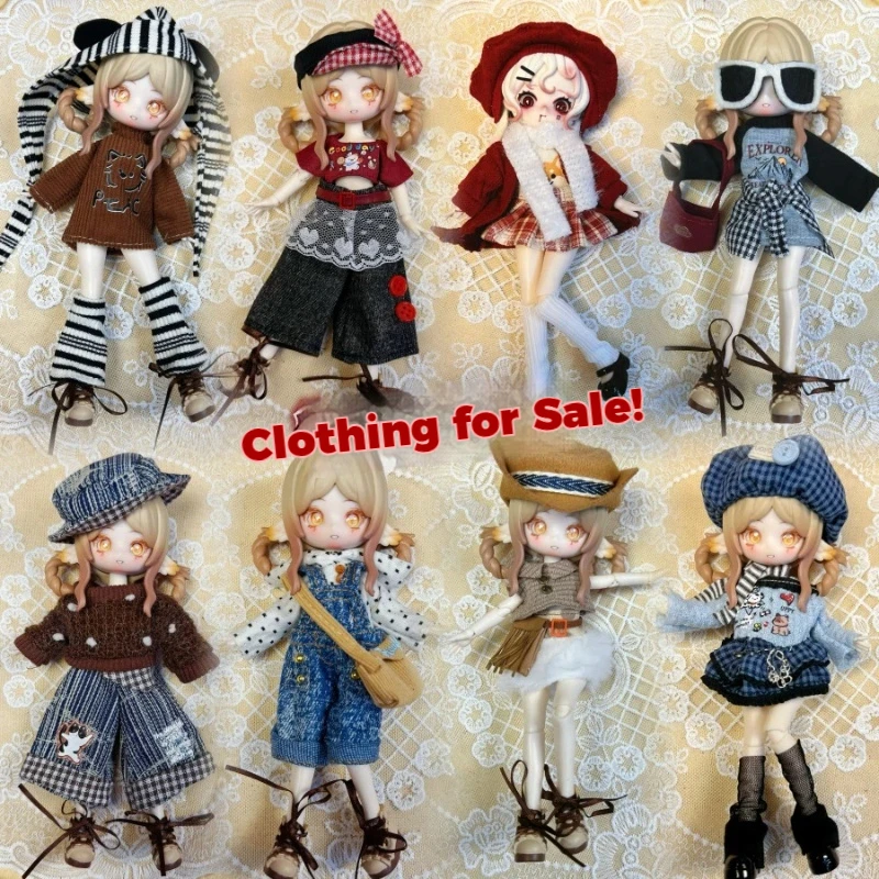 

Одежда для кукол YMY OB11, комплекты для BJD 8-12 дюймов, набор для девочек 16-17 см, повседневная одежда, сменные юбки для кукол GSC
