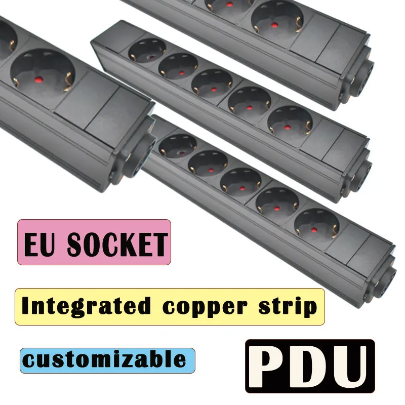 EU Socket PDU Power Strip 3P Aviation Plug NAC3FX-W NAC3MPX Aviation Port Waterproof Powercon Wireless No Switch