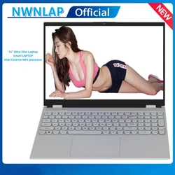 Finger abdruck ID Intel Ultra Slim Notebook 16 Zoll PC Gaming Computer Notebook IP-Display Celeron N95 Personal Business Laptop