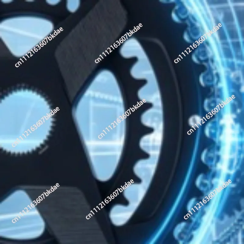 Bicycle carbon fiber crank tooth plate shaft integrated disc can be installed power meter