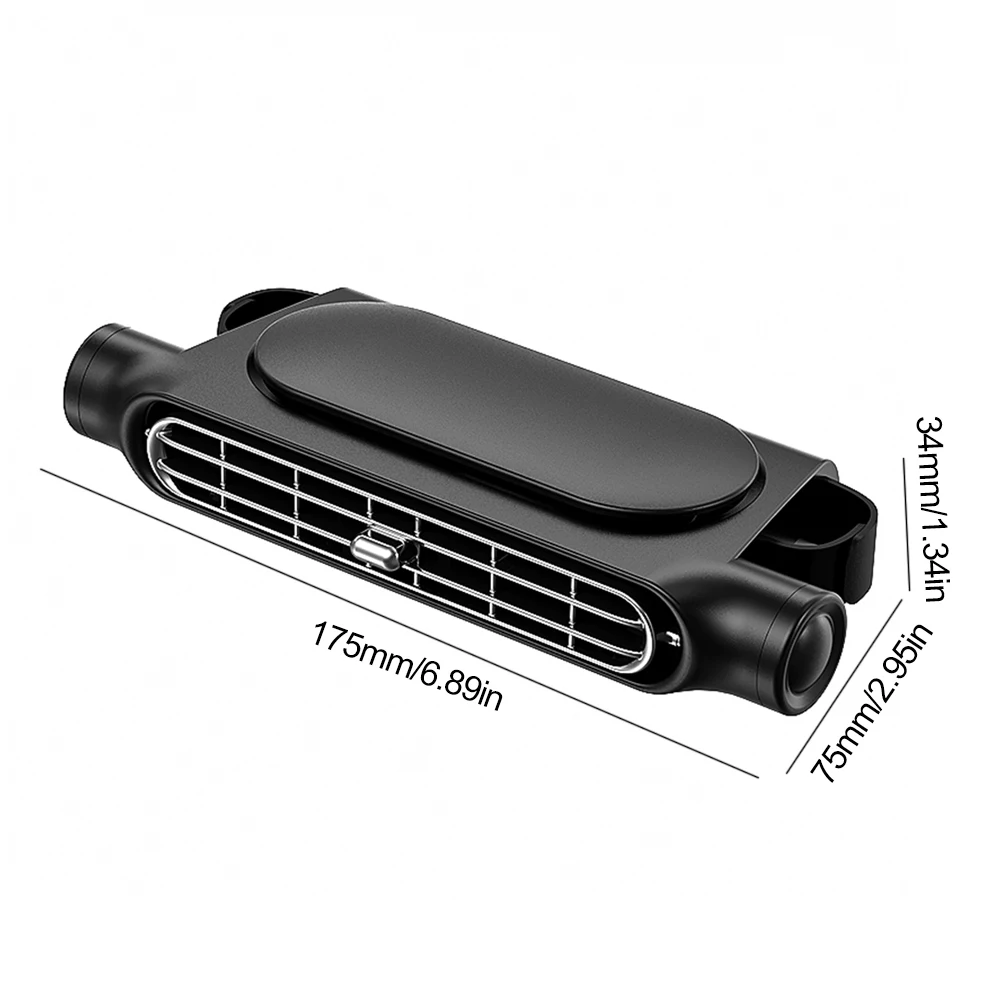 Ventilador portátil para asiento de coche, ventilador de aire de refrigeración para reposacabezas de coche ajustable de 3 velocidades, ventilador de refrigeración de aire alimentado por USB para asiento trasero delantero y pasajero