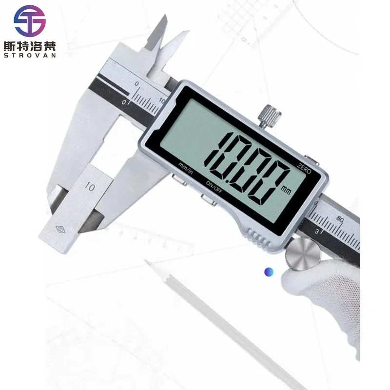 Electronic Digital Caliper Full Screen 0-150/200/300mm Stainless Steel Vernier Industrial High Precision