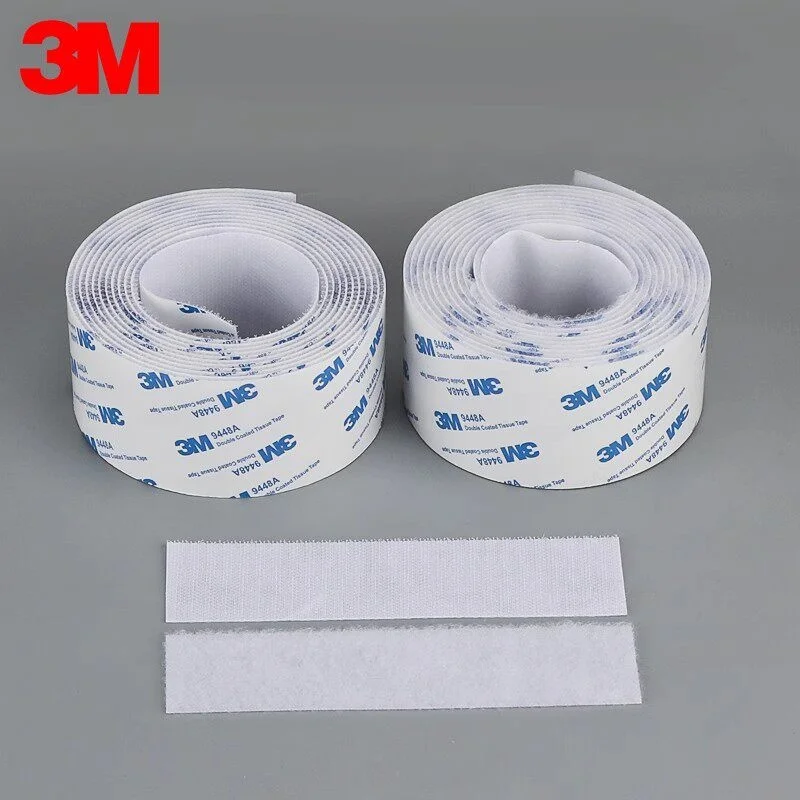 3M Strong Double-Sided Self Adhesive Tape 9448A White Back Adhesive Non-Trace Hook and Loop Fastener Tape High Temperature view 5