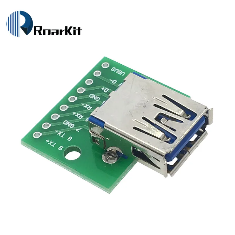 USB 3.0 Female Head Seat DIP Flat Module line Adapter Plate Base to USB-3.0 Conversion Board USB-30