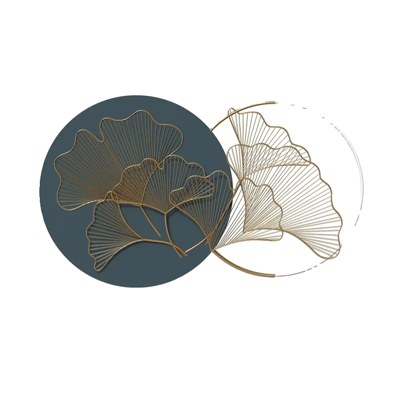 

2024 new Chinese living room ginkgo biloba wall decoration wall hanging entrance three-dimensional pendant sofa background wall