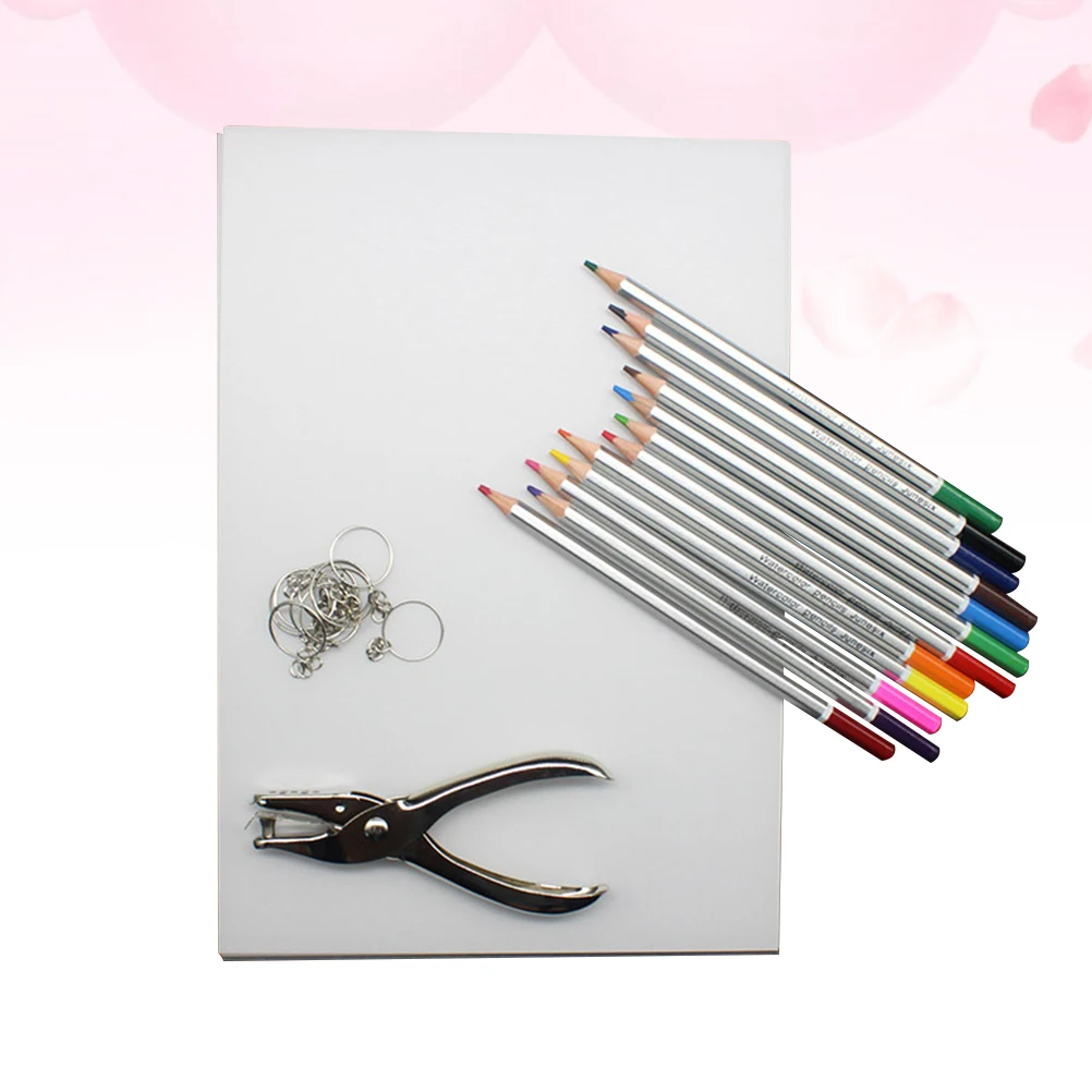 

10 Sheets Heat Shrink Paper DIY Printing Pens Hole Film Craft Materials Shrinkable Pieces Jewelry Making Tools Sewing