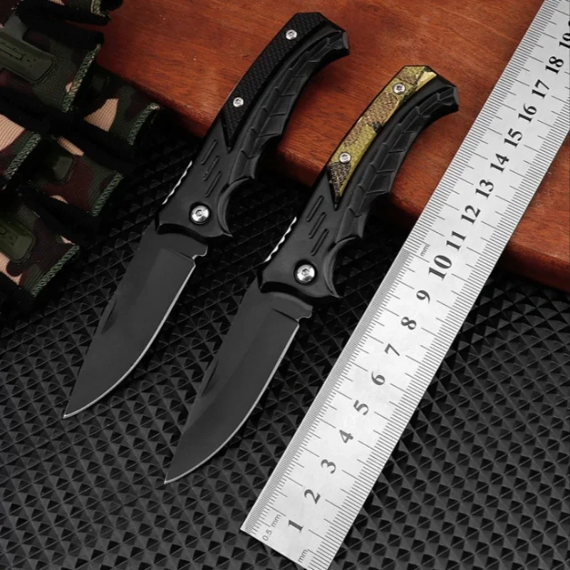 Outdoor camping pocket mini folding knife stainless steel self-defense edc knife portable multi-function folding knife hiking