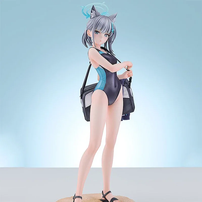 Azur Lane Mnf Le Malin Anime Action Figure, Preguiçoso Coelho Branco Boneca, Arquivo Azul, Shiroko Sunaokami Figura, Swimm Estátua, PVC Brinquedos