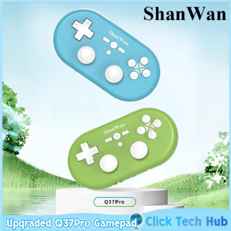 Upgraded Shanwan Q37pro Mini Portable Gaming Controller Dual Hall Wireless Android Apple Pc Can Be Used As Mouse Keyboard