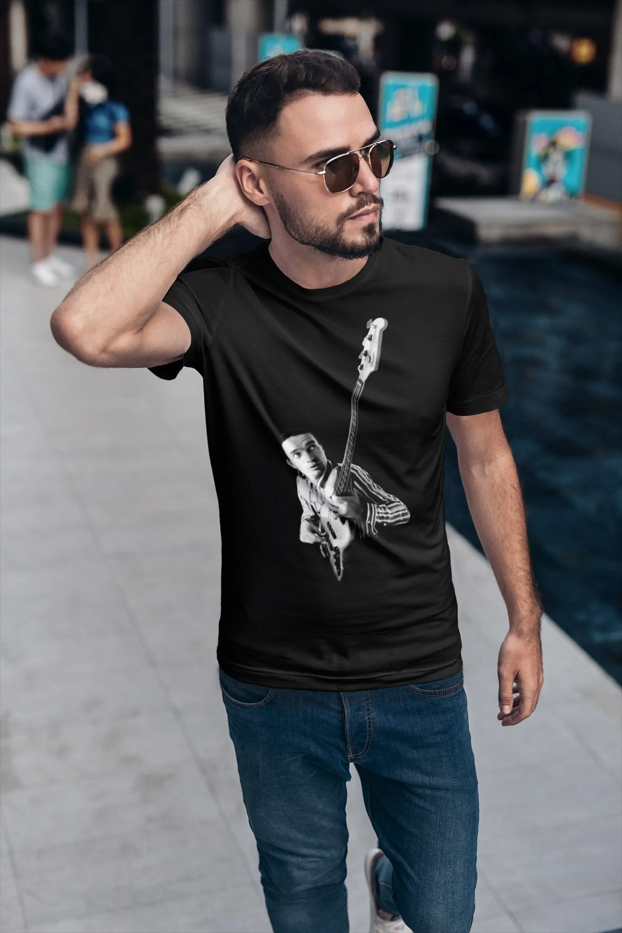 Camiseta con estampado de héroe de bajo, Jaco Pastorius, banda de artista musical de Jazz