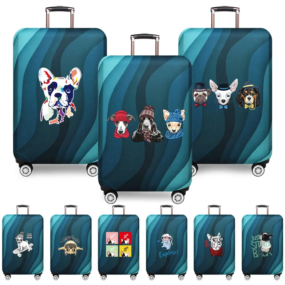 Luggage Protective Cover Dust Cover Anti-Scratch Portable Suitcase Trunk Holders Case Travel Accessories Dog Printing