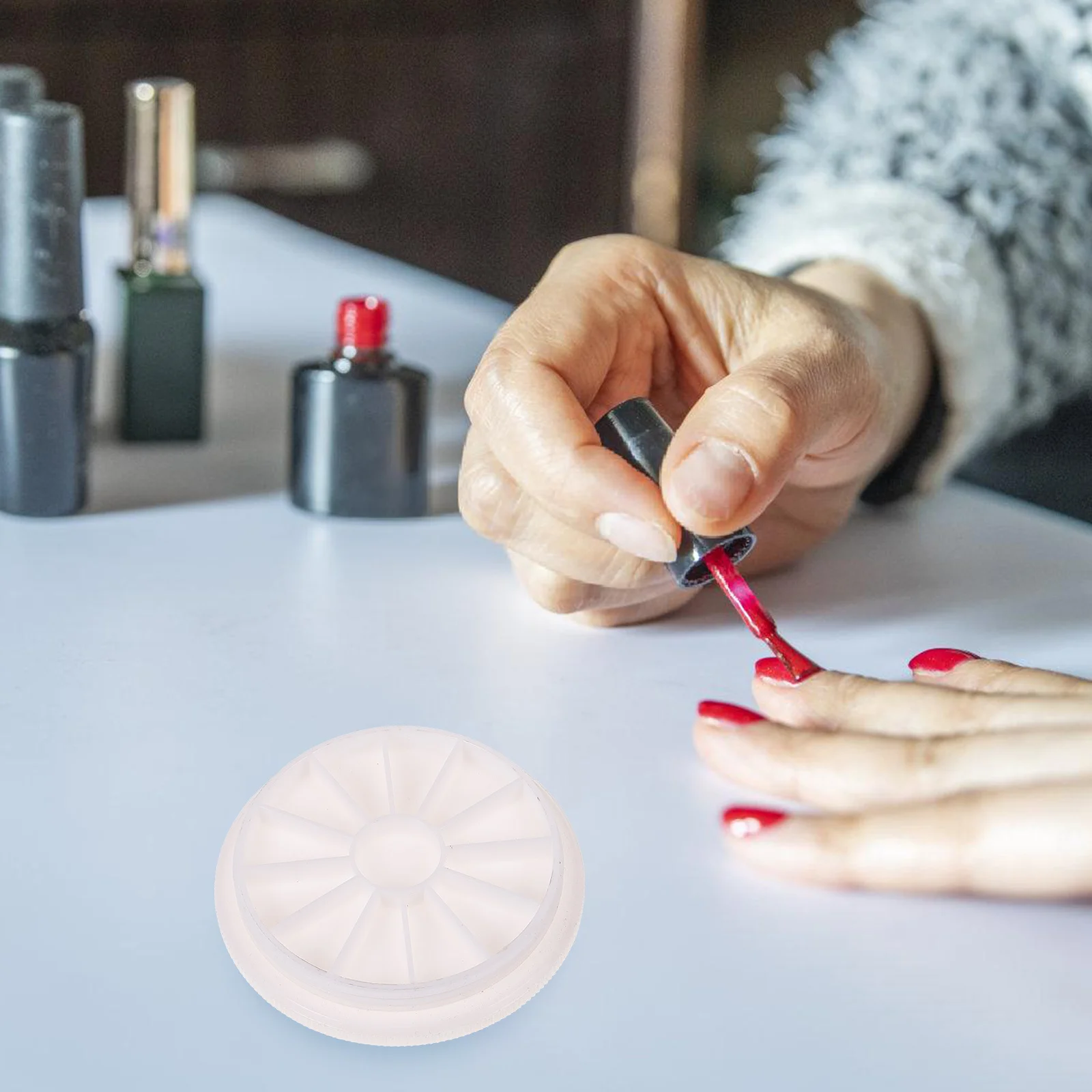 2 個ネイルラインストーン収納ケース空のネイルアートジュエリーコンテナコンパートメントマニキュアアクセサリーボックス宝石オーガナイザー用