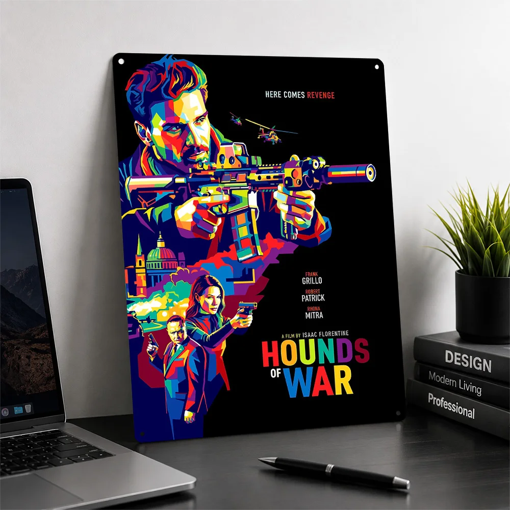 Hounds of War Movie Metal Poster Perfect Gift for Fans Lovers Personalized Wall Art Metal Sign for Decoration Room Funny Signs