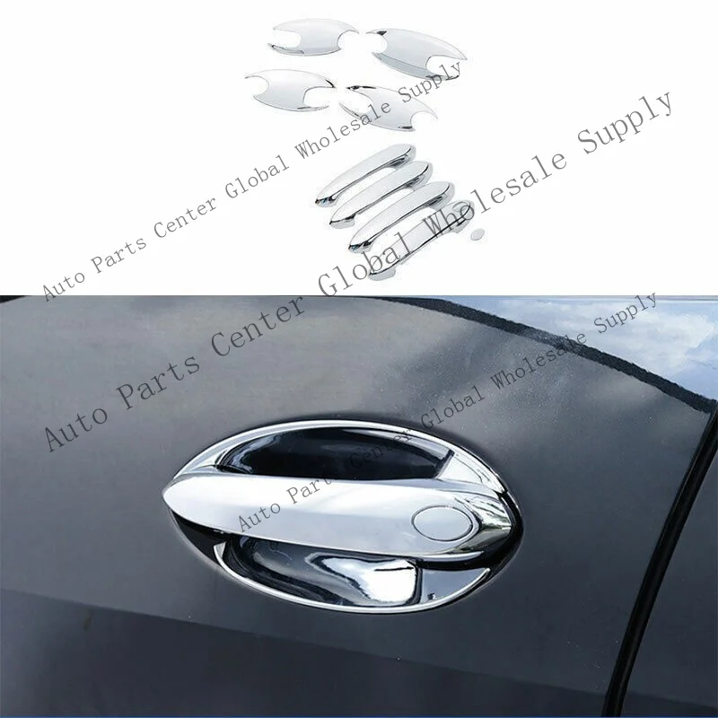 L+ For BMW X5 X6 X7 2019-25 ABS Chrome Outside Door Bowl Handle Molding Cover Trim
