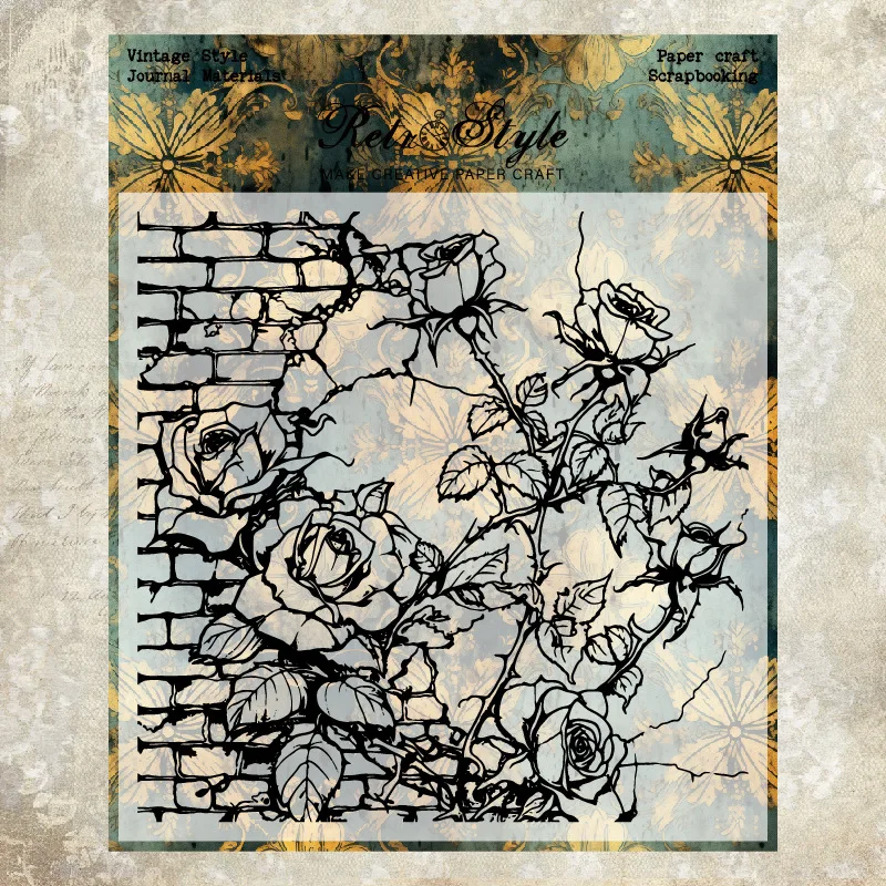 Vintage Butterfly Music Script Floral Pattern Clear Stamps Scrapbook Embossing Paper Card for Junk Journal Album Craft