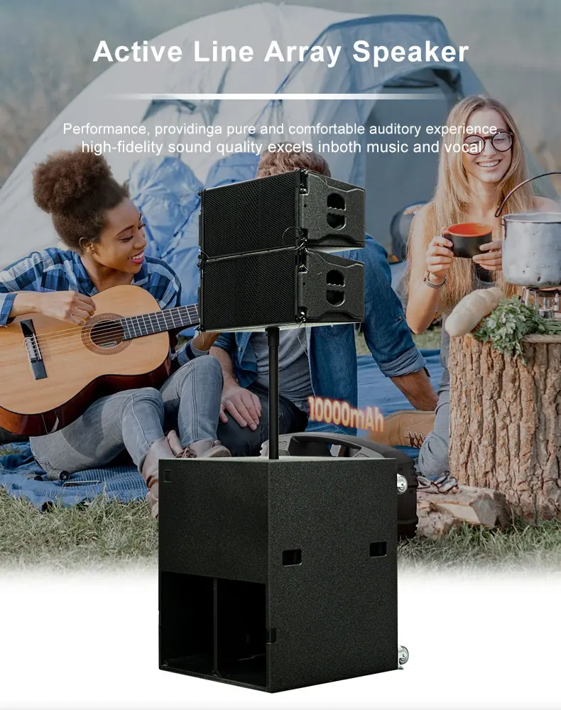Stage Concert Professional Line Array Speaker System System DSP 18 Inch Sub-woofer 10 Inch Active Line Array Speakers Set
