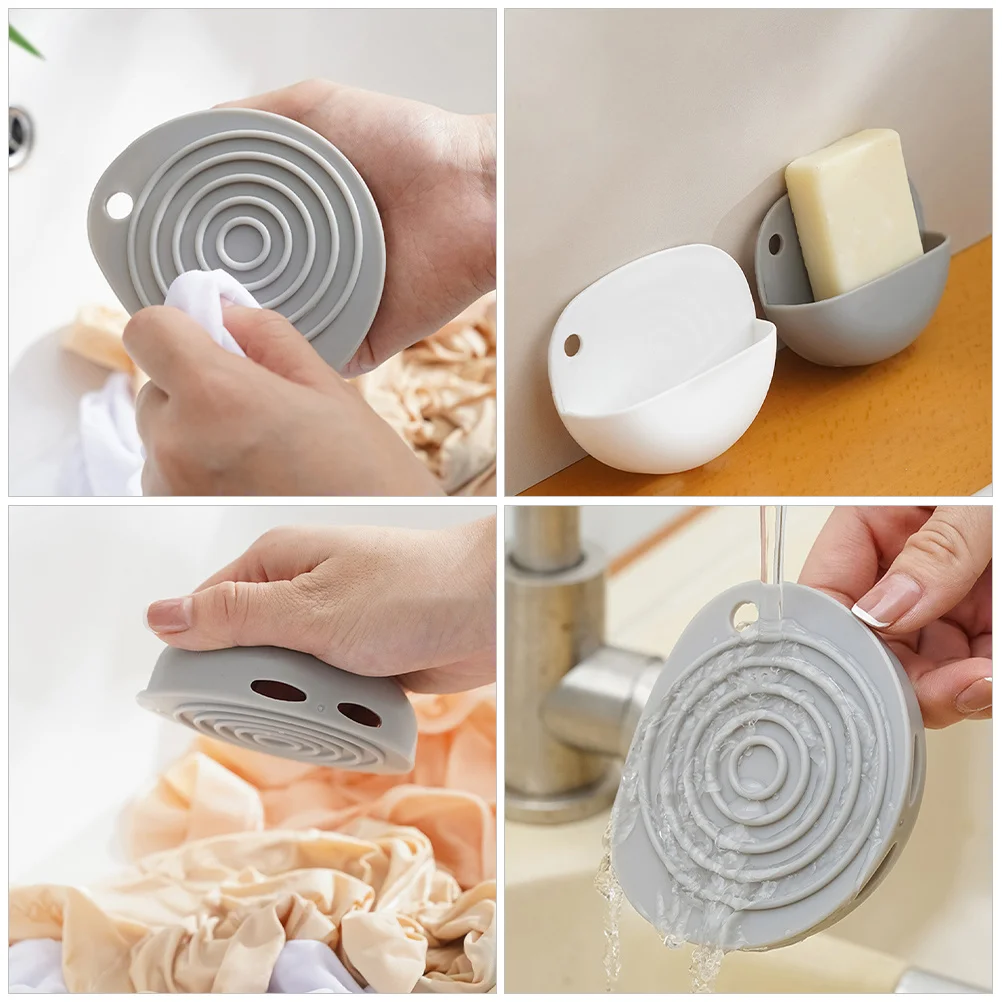 

5Pcs Shower Soap Holder with Washboard Easy Clean Lid for Bathroom Accessories Mini Washboard Novelty Soap Box