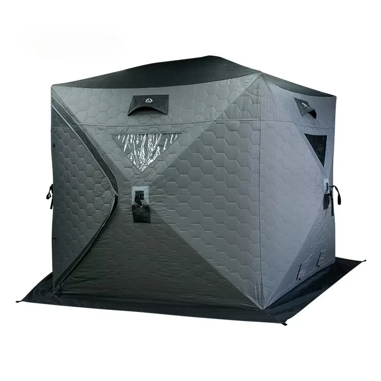 

Pop-up Ice Fishing Tent Winter Outdoor Windproof Ice Cover Fishing Tent with Chimney