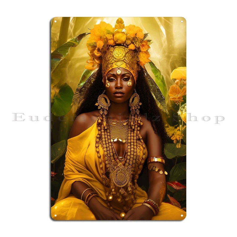 oshun and Yemaya Virgen Caridad del Cobre Cuba Metal Plaque Retro printed Kitchen Kitchen Decoration Tin Sign Poster