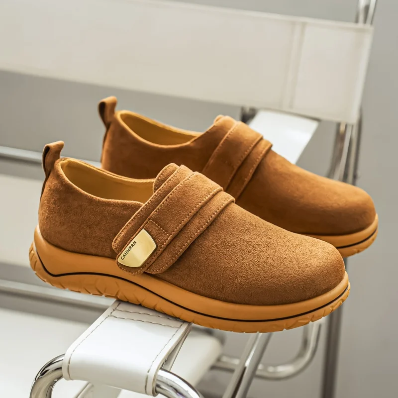 Men Breathable PU Slip-on Vulcanized Sneakers Non-Slip Lightweight Comfortable Casual Walking Shoes for Outdoor Daily