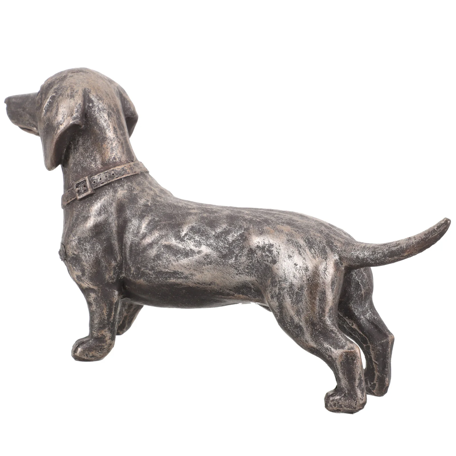 

Dachshund Dog Sculpture Garden Ornament Antique Style Patio Standing Puppy Figurine Outdoor Dog Statue Decor Yard Lawn Dog